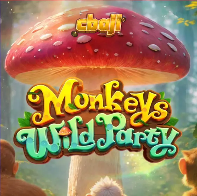 Monkeys Wild Party স্লট গেমের রঙিন এবং প্রাণবন্ত ইন্টারফেসের দৃশ্য